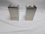 2 rvs wandlampen, Huis en Inrichting, Lampen | Wandlampen, Ophalen of Verzenden, Zo goed als nieuw