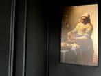 Schilderij - Vermeer Melkmeisje, Huis en Inrichting, Woonaccessoires | Schilderijen, Tekeningen en Foto's, Schilderij, Zo goed als nieuw