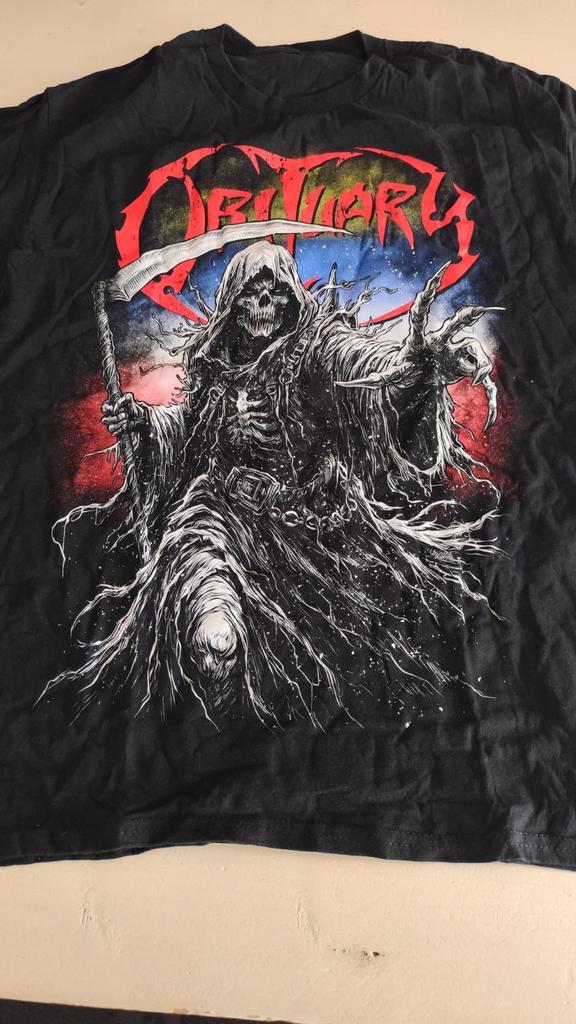 Obituary - 2024 tour shirt, Kleding | Heren, T-shirts, Zo goed als nieuw, Zwart, Verzenden