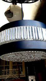 Grote Unieke 50 jaren Lamp van glas met zwart ijzer Maten zi, Huis en Inrichting, Ophalen, 50 tot 75 cm, 50 Jaren, Zo goed als nieuw