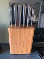 Vivo messenset in messenblok, Huis en Inrichting, Keuken | Bestek, Ophalen of Verzenden, Zo goed als nieuw, Rvs of Chroom, Vaatwasserbestendig