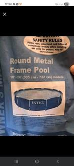 intex 3.66m rond incl. tegels, pompen, filters enz., Tuin en Terras, Ophalen, Gebruikt, Minder dan 80 cm, Rond