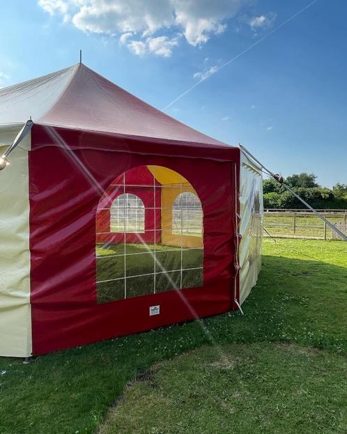 TE KOOP| CIRCUSTENT | PARTYTENT | 9 METER | PVC ZEIL |, Hobby en Vrije tijd, Feestartikelen | Verhuur, Zo goed als nieuw, Overige