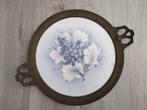 Unieke vintage Art Deco serveerplaat met druiven design, Verzenden