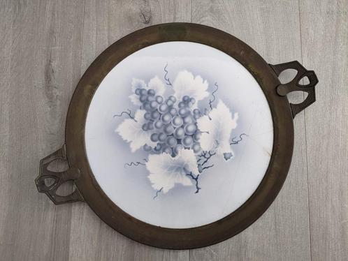 Unieke vintage Art Deco serveerplaat met druiven design, Antiek en Kunst, Antiek | Keramiek en Aardewerk, Verzenden