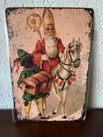 Metaal Bord Poster Sint Piet Kerst 5 december Sinterklaas, Ophalen of Verzenden, Nieuw