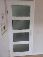 Opdekdeur met glas linksdraaiend 88x211,5, Ophalen, Glas, Binnendeur, 200 tot 215 cm