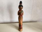 Houten beeld vrouwenfiguur Aziatisch, indiaas handgemaakt, Antiek en Kunst, Kunst | Beelden en Houtsnijwerken, Ophalen of Verzenden