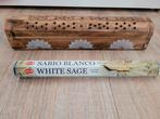 ZGN! Prachtige handmade wierookhouder hout incl. white sage, Ophalen of Verzenden, Zo goed als nieuw