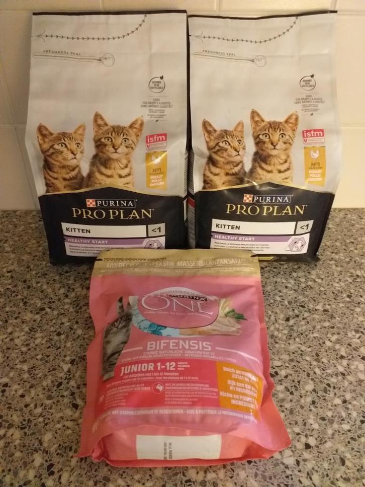 2x Purina Proplan kitten, 1x Purina One kitten, Dieren en Toebehoren, Dierenvoeding, Kat, Ophalen of Verzenden