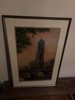 Lijst met domtoren tekening, Antiek en Kunst, Kunst | Schilderijen | Klassiek, Ophalen