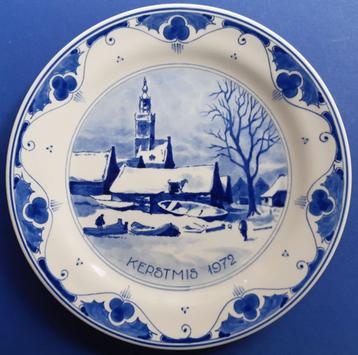 Kerstmis 1972 Porceleyne Fles 25cm Grote Kerk Edam (3) beschikbaar voor biedingen