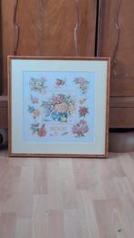 Schilderij Roos met lijst e.d. * 54 x 54 cm, Ophalen, 50 tot 75 cm, Schilderij, 50 tot 75 cm