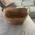 Grote rieten opberg mand van zeegras, Huis en Inrichting, Mand, Ophalen of Verzenden, Zo goed als nieuw, Riet