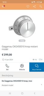 gaggenau knop rvs nieuw, Nieuw, 4 kookzones, Ophalen of Verzenden, Inbouw