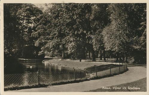 Assen - Vijver i/h Stadsbos [KRST005-6225, Verzamelen, Ansichtkaarten | Nederland, Gelopen, Drenthe, 1960 tot 1980, Verzenden