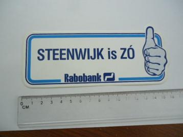 sticker oud Steenwijk is oke rabobank retro plastic beschikbaar voor biedingen