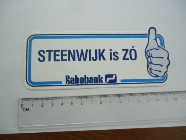 sticker oud Steenwijk is oke rabobank retro plastic, Postzegels en Munten, Penningen en Medailles, Overige materialen, Verzenden