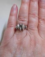 Zilveren verstelbare modernist ring nr.1233, Sieraden, Tassen en Uiterlijk, Ringen, Verzenden, Zo goed als nieuw, 17 tot 18, Dame