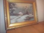 schilderij landschap met huis, Antiek en Kunst, Kunst | Schilderijen | Klassiek, Ophalen of Verzenden