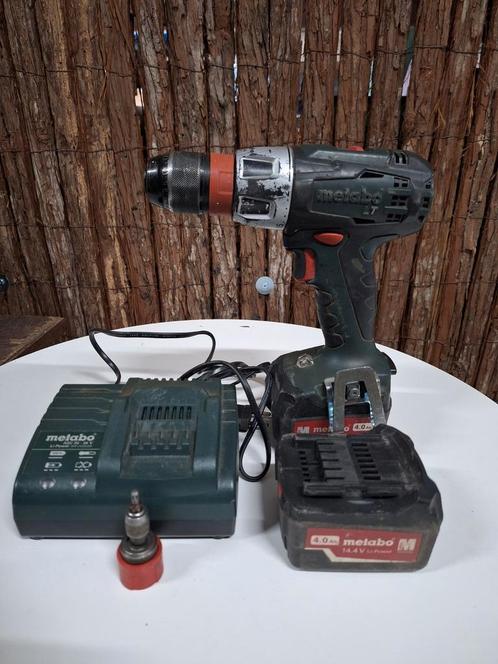 Metabo BS 14.4 LT Quick inclusief 2 accu's, lader en MetaBOX, Doe-het-zelf en Verbouw, Gereedschap | Boormachines, Gebruikt, Boor- en Schroefmachine