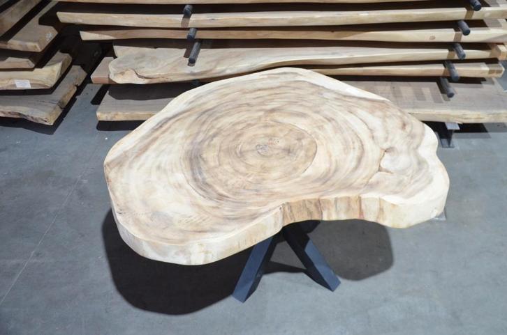 Suar boomstamtafel- 145- 150 cm-BT174, Huis en Inrichting, Woonaccessoires | Overige, Nieuw, Ophalen