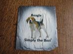mooi wandbordje met de Beagle uit lei steen 14/12 cm, Antiek en Kunst, Ophalen of Verzenden