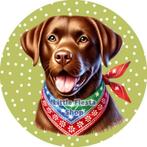 LF3964 ouwel hond 20x4,7cm hostie eetpapier vers nieuw, Ophalen of Verzenden, Nieuw, Cupcakes, Versiering