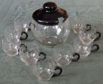 Nr X576+: Grote kristallen bowlpot met 9 kopjes, Antiek en Kunst, Ophalen of Verzenden