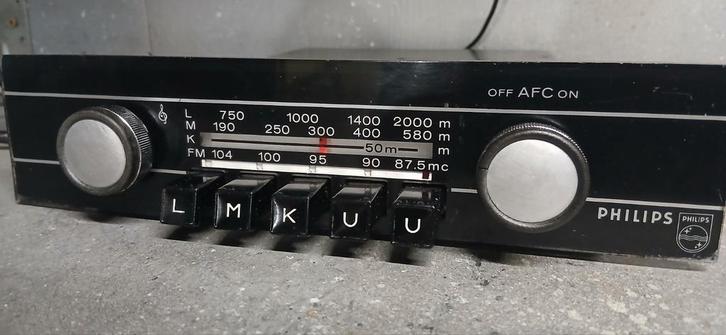 Philips Auto Radio Mooi Fm Oldtimer Vintage, Auto diversen, Autoradio's, Zo goed als nieuw, Ophalen of Verzenden