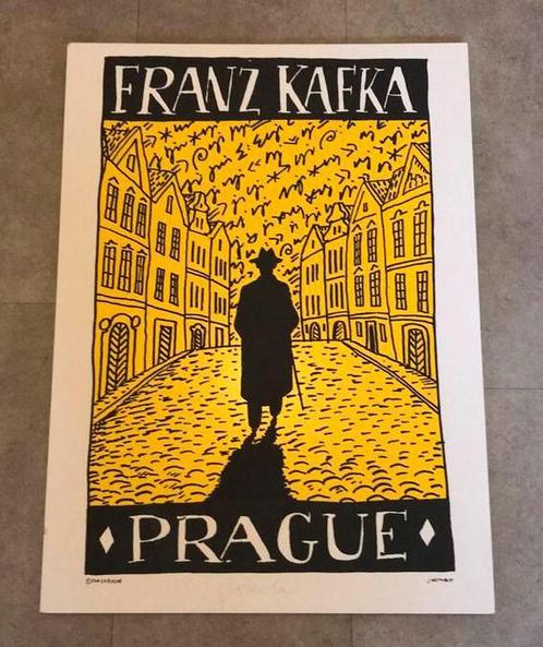 Franz Kafka exhibition poster Praque gesign. jiri votruba, Antiek en Kunst, Kunst | Overige Kunst, Ophalen of Verzenden