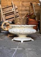 Brocante gietijzeren vaas/ oorvaas / jardiniere, Antiek en Kunst, Curiosa en Brocante, Ophalen of Verzenden