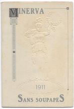 Minerva 1911 folder automobile belge belgisch, Ophalen of Verzenden, Zo goed als nieuw, Overige merken