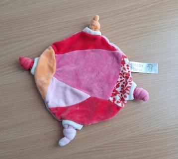 Knuffeldoekje, Knuffel Happy Horse Rond Roze Oranje Rood beschikbaar voor biedingen