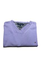 Tommy Hilfiger Heren Trui | Paars | 100% Katoen | Maat M, Ophalen of Verzenden, Zo goed als nieuw, Maat 48/50 (M), Paars