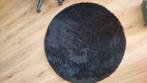 Vloerkleed rond, Zwart, Rond, Ophalen of Verzenden, Zo goed als nieuw