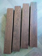 Eikenhouten blokpoten 11 bij 11cm voor eettafel of bureau, Tafelpoot, Gebruikt, Ophalen of Verzenden, Eikenhout