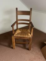 Antieke eikenhouten stoel, ladderback, met armleuning, Ophalen