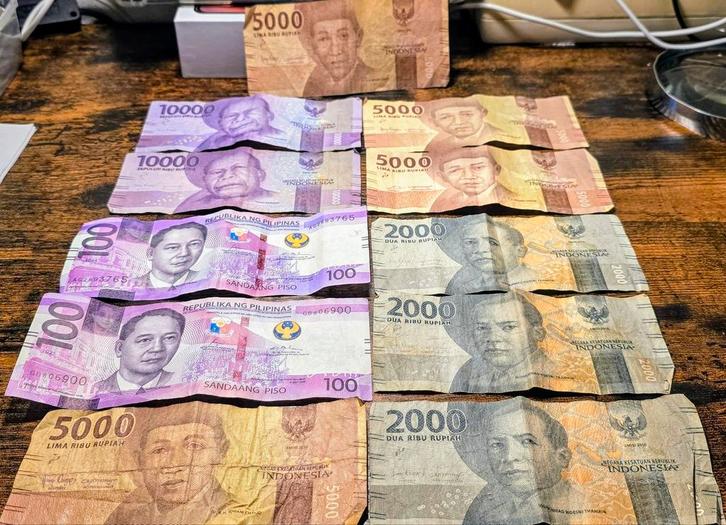 Indonesië & Filipijnen Bankbiljetten Bundel, Postzegels en Munten, Bankbiljetten | Azië, Setje, Zuidoost-Azië, Ophalen of Verzenden