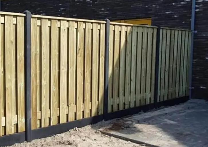 Hout-betonschutting incl. montage dit jaar nog!, Tuin en Terras, Tuinhekken en Hekwerk, Nieuw, Tuinhek, Hout, Ophalen