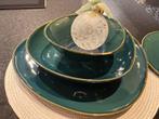 Diner set 10 pers. Donkergroen, Huis en Inrichting, Keuken | Servies, Ophalen of Verzenden, Porselein, Overige stijlen, Bord(en)