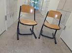 Stoeltjes kinderstoeltjes schoolstoel peuter kleuter hout, Ophalen, Gebruikt, Twee, Blauw