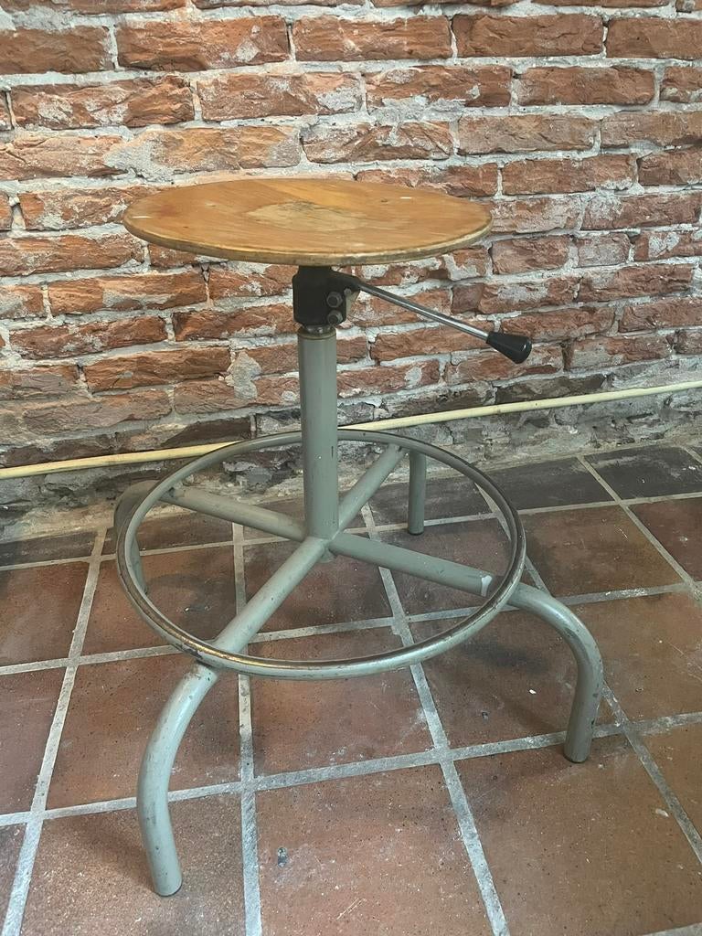 Industrieel Emmein Staal | tekenkruk | Vintage, Ophalen