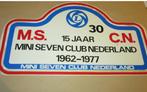 Mini seven club sticker 15 jaar Mini seven club Nederland, Verzenden, Gebruikt, Auto's