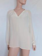 HALLHUBER Blouse , Maat 42 , ZIJDE, Verzenden, Zo goed als nieuw, Maat 42/44 (L), Wit