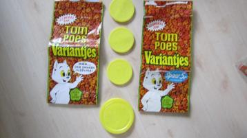 Tom Poes, deksels en verpakking kattenvoer ( jaren '80) beschikbaar voor biedingen