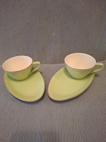 Toyoloki - Japan - 2 mint pastel jaren 60 kop en schotels beschikbaar voor biedingen