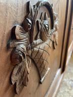 Vintage houten commode met marmeren blad, Huis en Inrichting, Ophalen, Gebruikt