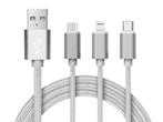 Reekin 3 in 1 Charging Cable (USB Micro, USB Type-C, Telecommunicatie, Nieuw, Ophalen of Verzenden