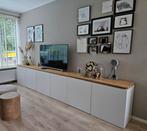 Besta tv meubel met visgraat eikenhouten blad 3.60m, Ophalen, Zo goed als nieuw, 25 tot 50 cm